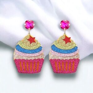 Whimsical Cupcake Dangle Earrings - Sweet Treats for Your Ears! 🧁 NWT Birthday